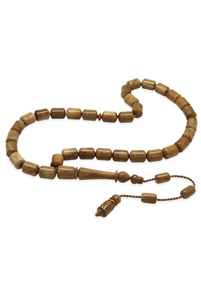 Tesbihane Systematic Pointed Capsule Cut Brown Kuka Prayer Beads