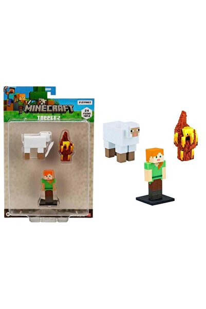 MINECRAFT 3D Toppeez Figure and Pen Cap 3-Pack Pmi/Mc2020 - Sheep – Blaze – Alex