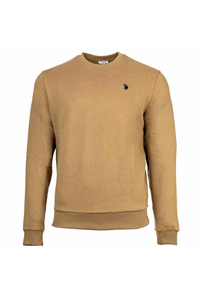 U.S. Polo Assn. Herren Sweatshirt - Fleece Brushed, Rundhals, Logo, Baumwoll-Mix