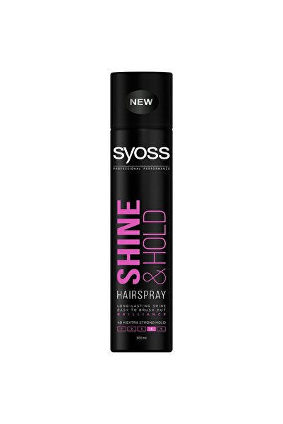 Syoss Shine & Hold Hairspray for extra strong hold, 300 ml