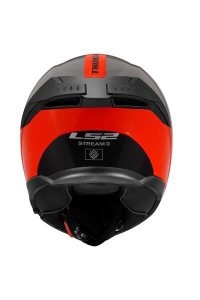 LS2 STREAM 2 THUNDERBIZ GRİ-TURUNCU KASK