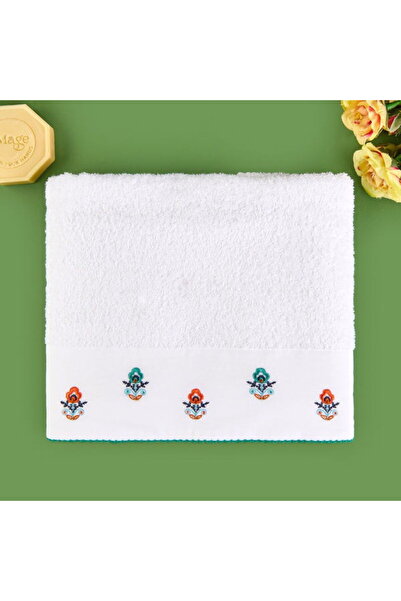 Evidea Πετσέτα προσώπου Soft Urban Delight με κέντημα - Εκρού - 50x90 cm