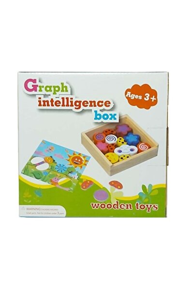 OEM Joc educativ - Puzzle din lemn cu 12 piese inserabile, Soare, Nori, Melc,...