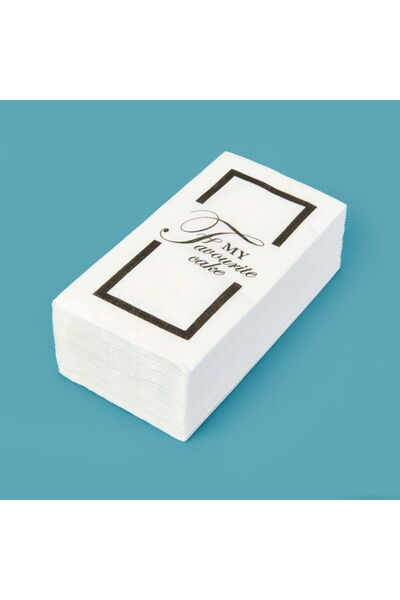 Evidea Kitchen 25'li My Favorite Cake Desen Peçete - Beyaz - 16x8 cm