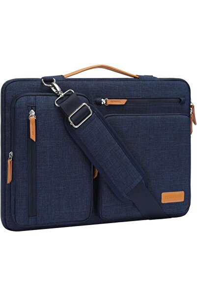 Mosiso 360 Protective Laptop Shoulder Bag, Side Open Messenger Bag with 4 Zipper Pockets & Handle