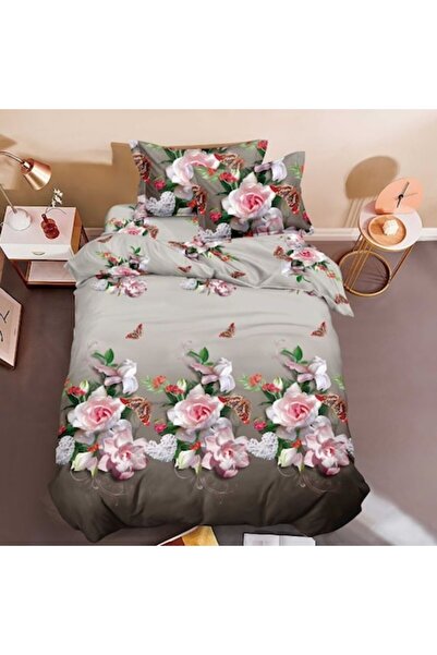 Casa de Vis Set lenjerie de pat, 1 persoana, 150 x 220 cm, bumbac satinat, 4 piese,