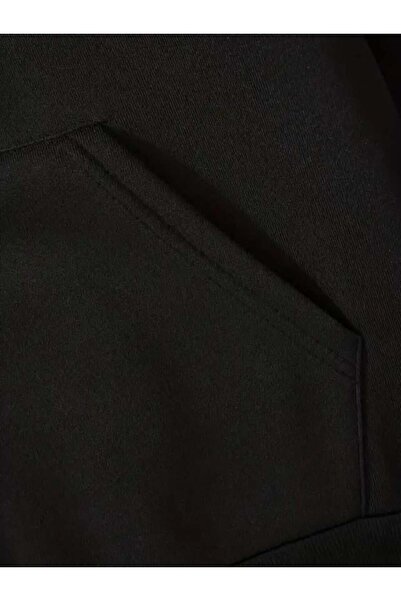 Touz Moda Streetwear Baskılı 3 İplik ( Kalın ) Şardonlu ( İçi Pamuklu ) Unisex Kar Maskeli Kapüşonlu Oversize