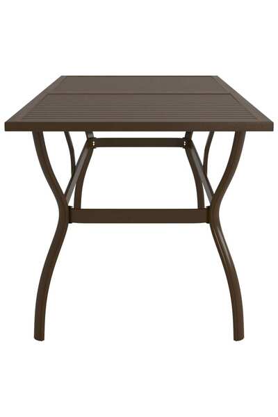 vidaxl Garden Table Brown 190x80x72 cm Steel