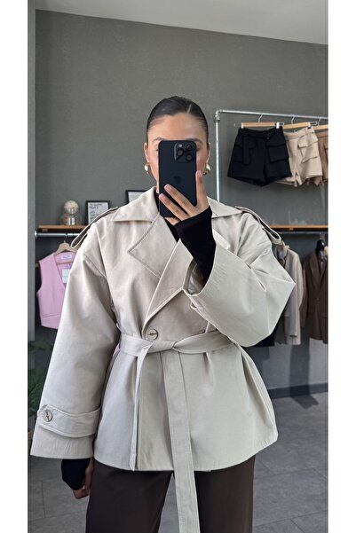 YOUR NAME Trenci scurt cu curea din pernițe pentru umeri piese