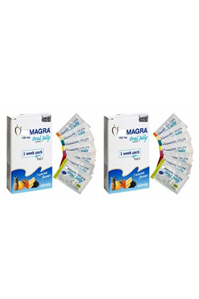 ajanta عبوة من 2 جيلي فموي كاما جرا عبوة لمدة أسبوعين 14 × 5 جم (100 مجم)