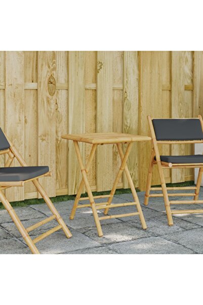 vidaxl Folding Garden Table 55x55x75 cm Bamboo