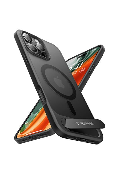 TORRAS Θήκη για iPhone 16 Pro Max, Pstand MagSafe, Μαύρη