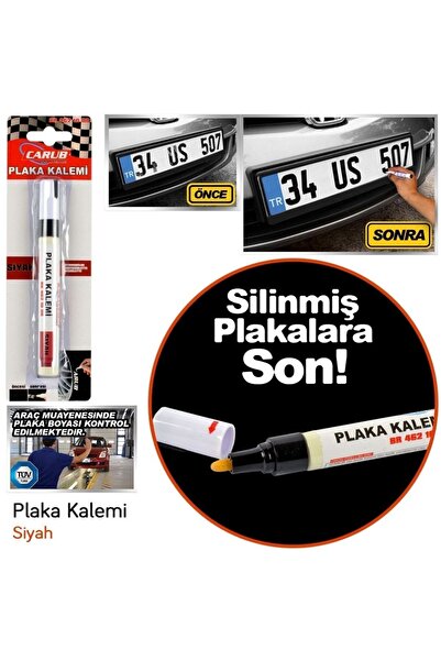 Carub Plaka Yazma ve Rütuş Kalemi (Siyah) | Araç Boya Rötuş Kalemi, Çizik Giderici Kalem