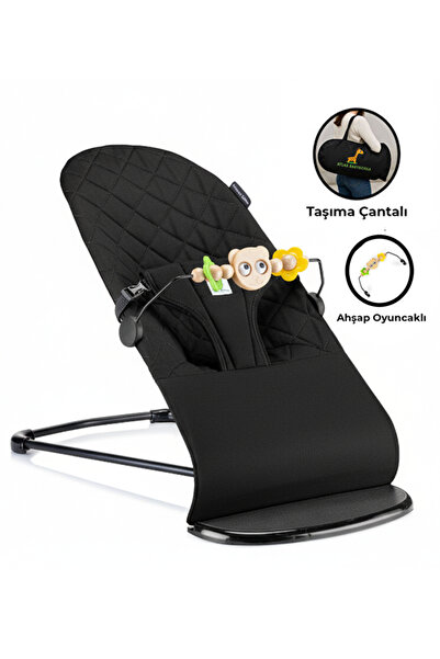 ATLAS BABY&CHILD Softino Ahşap Oyuncaklı Ana Kucağı | Katlanabilir, 3 Pozisyo...