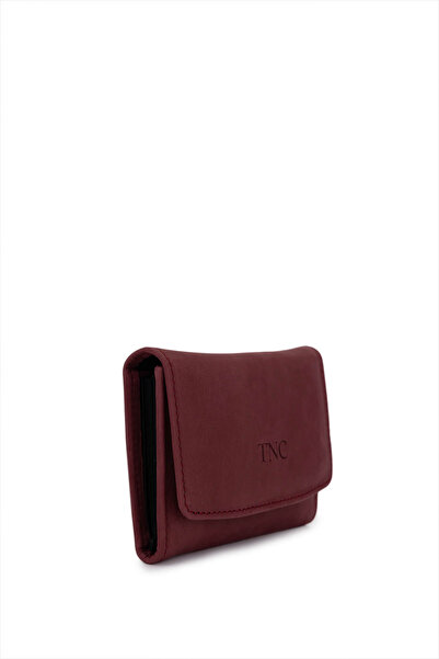 Tamer Tanca Unisex Genuine Leather Claret Red Card Holder