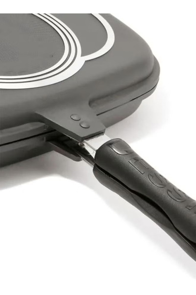 Cady One 36cm Black Granite Non-Stick Double Frying Pan