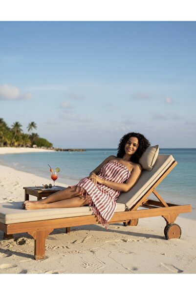 Bursa Home منشفة شاطئ ومنشفة حمام منسوجة يدويًا 100% من قماش البيشتمال العضوي