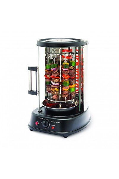 ROHNSON Vertical Electric Grill R2530, 21 L, 1500W, Timer 60 min, 7 Skewers, Rotisserie, Drip Tray,