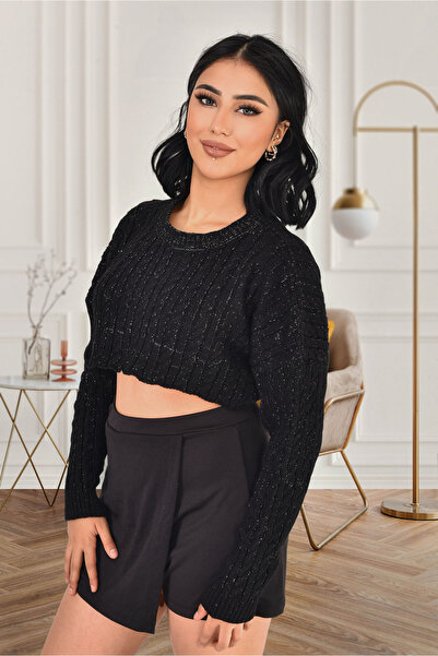 MORE KIDS Triko Crop Yumuşak Dokulu Bisiklet Yaka