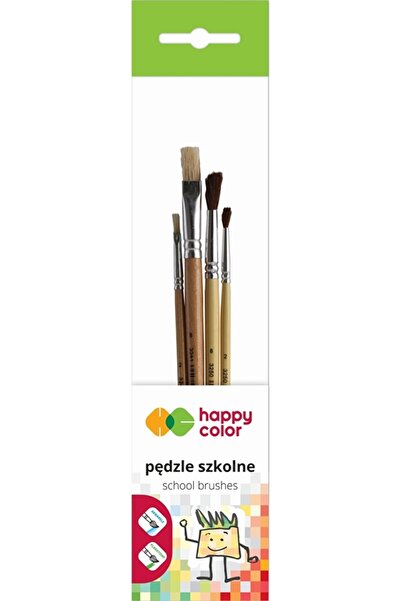 HAPPY COLOR Pensula set 4 bucati/set, Mix B,