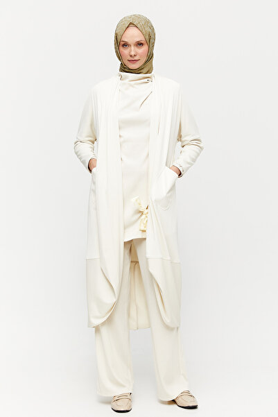 Setrms Deri Kombinli Oversize Hırka