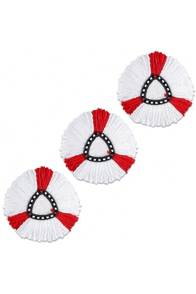 choice2 عبوة من 3 رؤوس ممسحة باللونين الأحمر والأبيض، متوافقة مع نظام خزان O-...