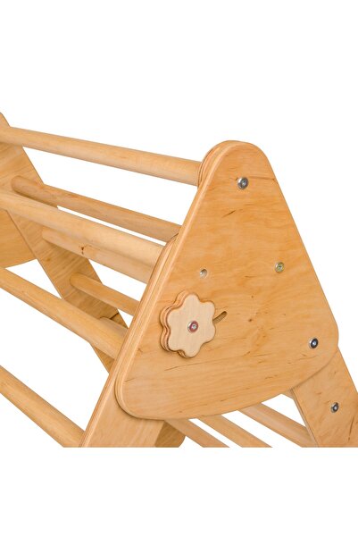 OEM Set de catarare mare 2in1, Triunghi Pikler cu Rampa si Arc Escaladare, pentru copii, 2-7 ani, lemn