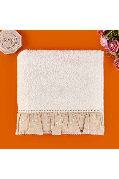 Evidea Prosop de față cu model de flori Soft French Cottage - Ecru - 50x90 cm