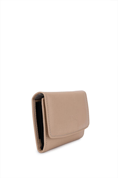 Tamer Tanca Unisex Genuine Leather Beige Card Holder