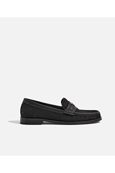 İpekyol Metal tokalı monogram jakarlı makosen