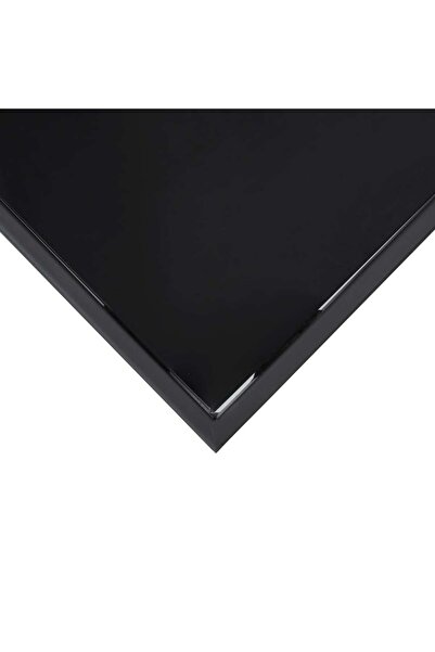 vidaxl Garden Bar Table Black 60x60x110 cm Tempered Glass
