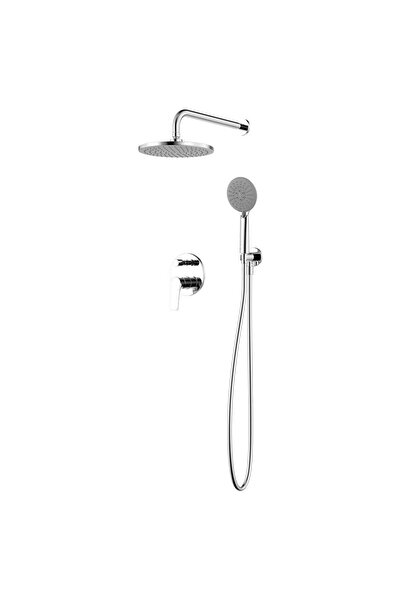 Danube Home طقم خلاط حمام ميلانو بلس بني مخفي ثنائي الاتجاه | دش مطري ودش يدوي من الكروم | ضمان ٧ سنوات