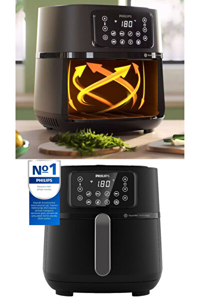 Philips En Güçlü Techx 5000 Serisi Airfryer XXL Connected, 7,2 Lt (1,4 kg), Pişirme ve Izgara Aksesuarları,