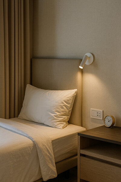 qwell White hotel reading light wall