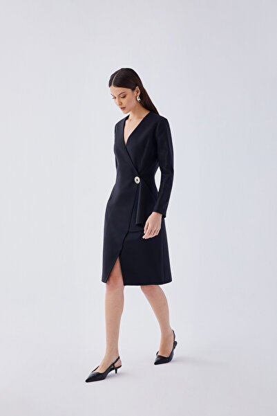 IDYL KRUVAZE KAPAMA PEPLUM ELBİSE