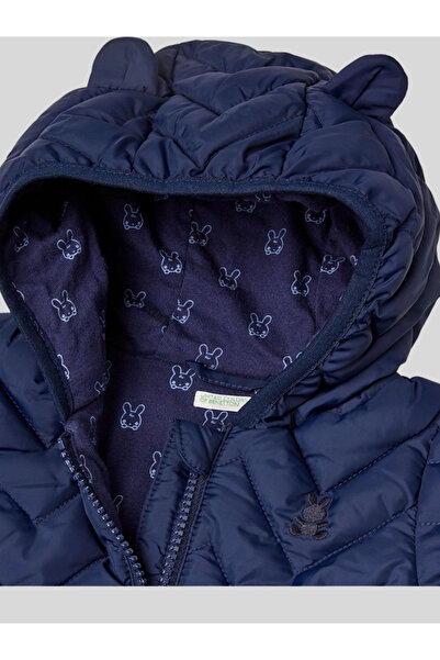 Benetton Unisex Baby Coat 1-18 Months Navy Blue