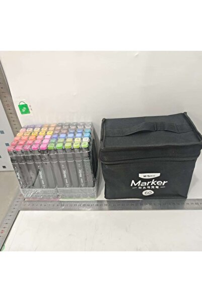 Bibilel Kids Set of 60 Double Markers, Alcohol-Based, Waterproof Bag Included, Numbered Colors