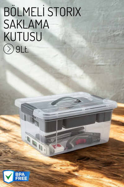 Nandy Home 9 Liters. Storix Storage Box with Compartments, Multi-Purpose Storage Box - Repair Box