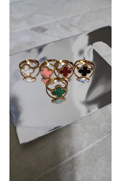 ANGELSS JEWELLERY Yonca Brand Model Ring Adjustable Gold Burgundy White Green...