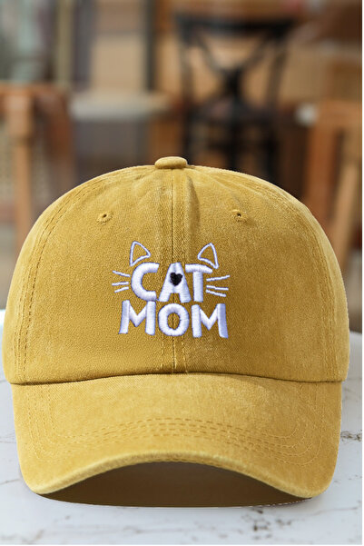 CAP BROS قبعة أم القطط - قبعة مطرزة بتصميم قديم لأم القطط