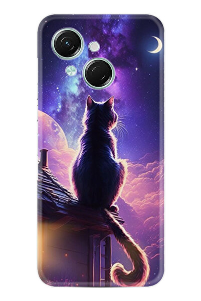 TECNO Spark Go 1 2025 Kılıf Boutique Baskılı Resimli Damdaki Kedi Pcode -091