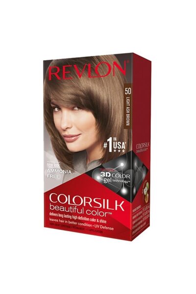 Revlon Colorsilk Permanent Hair Dye 50 Light Ash Brown 130 ml