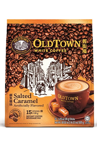 Old Town Coffee قهوة بيضاء بالكراميل المملح 3 في 115 × 35 جرام × 20