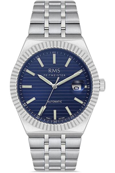 RMS Zeitmeister Rms.1.Ag1589.03 Crystal Glass Steel Band Steel Case 5 Atm Water Resistant Metallic R
