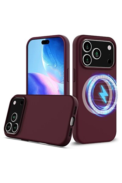Optim Solution Husă MagSafe din silicon cu microfibră pentru Apple iPhone 17 ...