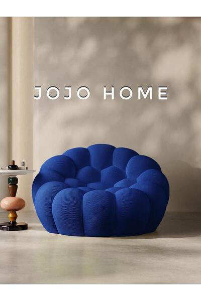 JOJO HOME Premium Bubble Armchair, HD Foam, Blue
