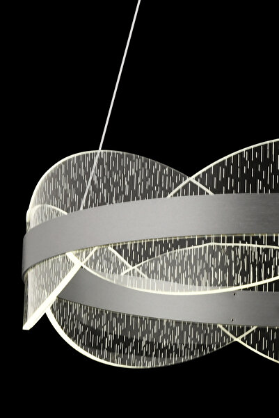 İstanbul Avize Merida 40'lık Gümüş Kumandalı 3 Renk Lüx Led Modern Ledli Avize