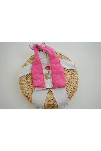 Pufiko Kids Triple Baby Girl Suit with Vest