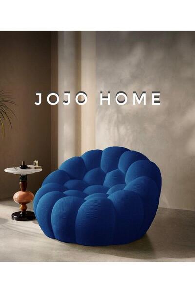 JOJO HOME Premium Bubble Armchair, HD Foam, Blue