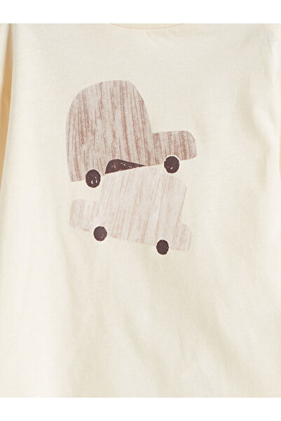 LC Waikiki Printed Baby Boy T-Shirt with Snap Fasteners